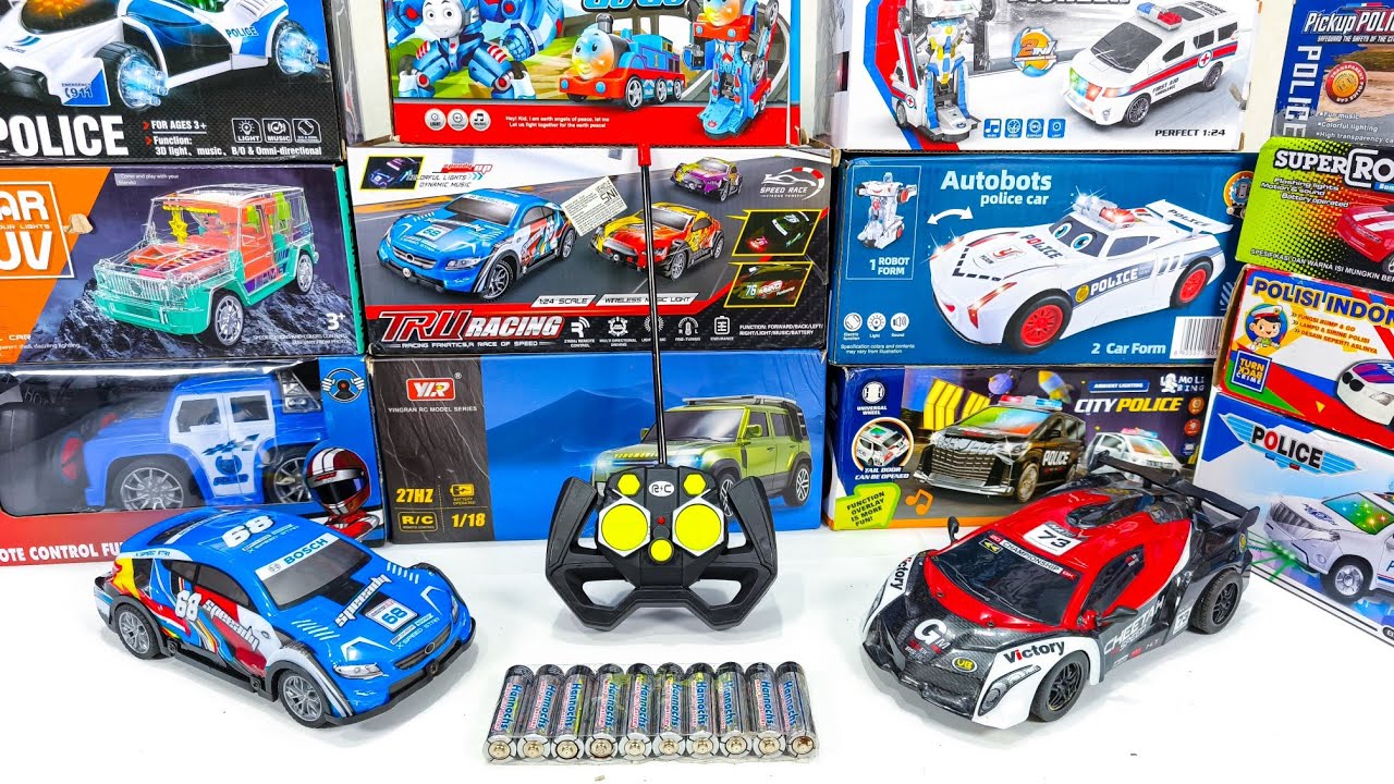 Unboxing Fast RC Car! 🏎️ Racing High Speed 1:16, Police Car & Gear Train