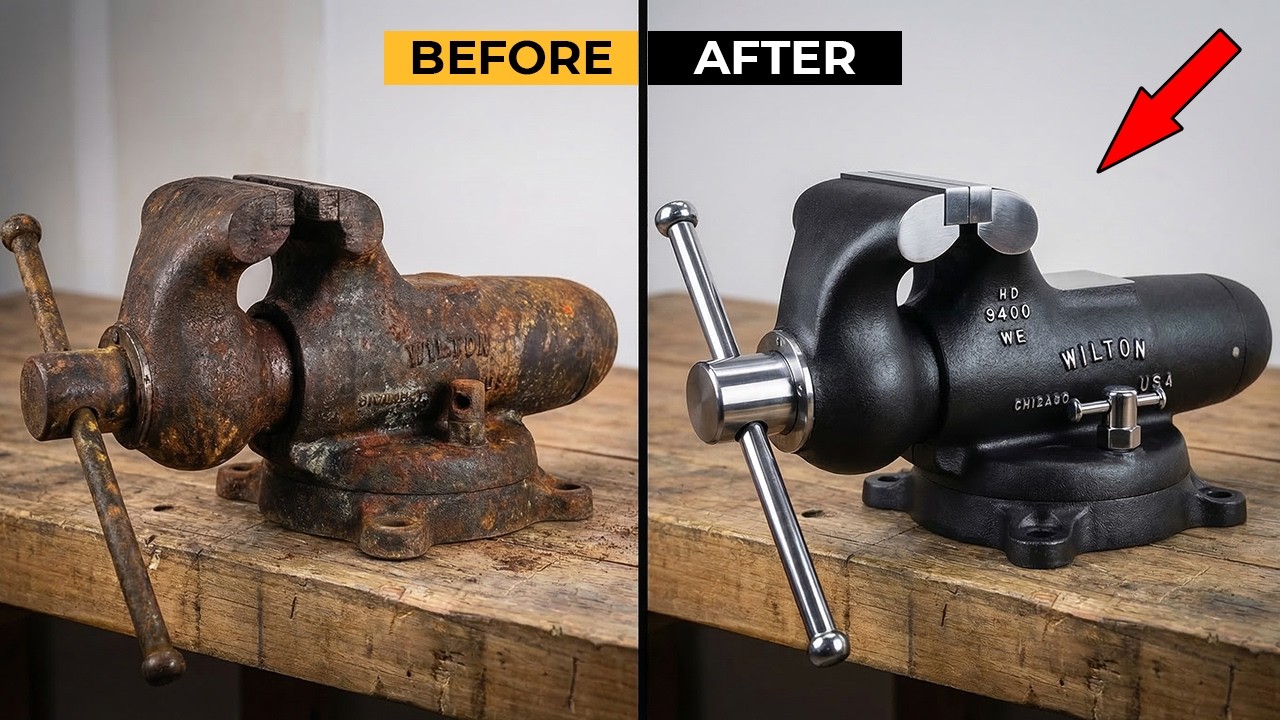 This Vintage Bench Vise Was Completely Seized, Full Restoration Process | Simple Restoration