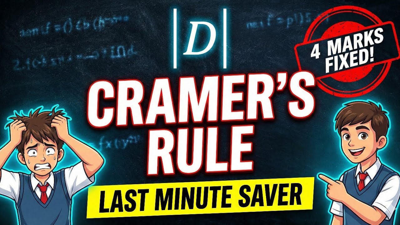 Linear Equations in Two Variables Part 2 | Cramer’s Rule (Determinant Method) | Class 10 Maths