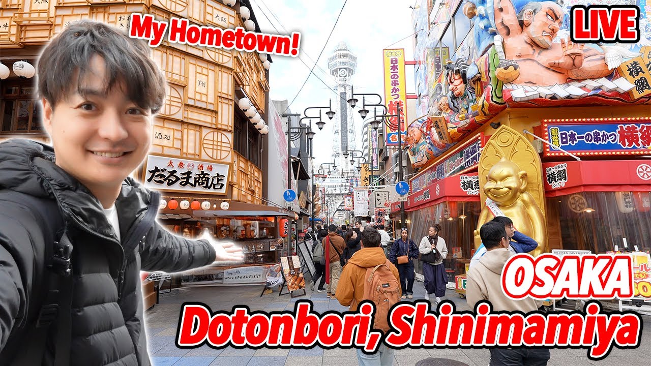 (Live) My Hometown Osaka Shinimamiya, Dendentown, Namba, Dotonbori! Let's Find Tasty Local Foods!