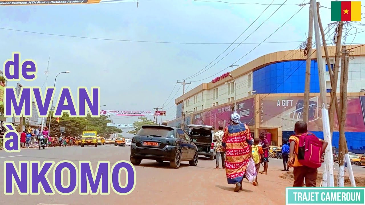 (Yaoundé - Cameroun) De Mvan à Nkomo par Awae escalier et Ekoumdoum - Trajet Cameroun