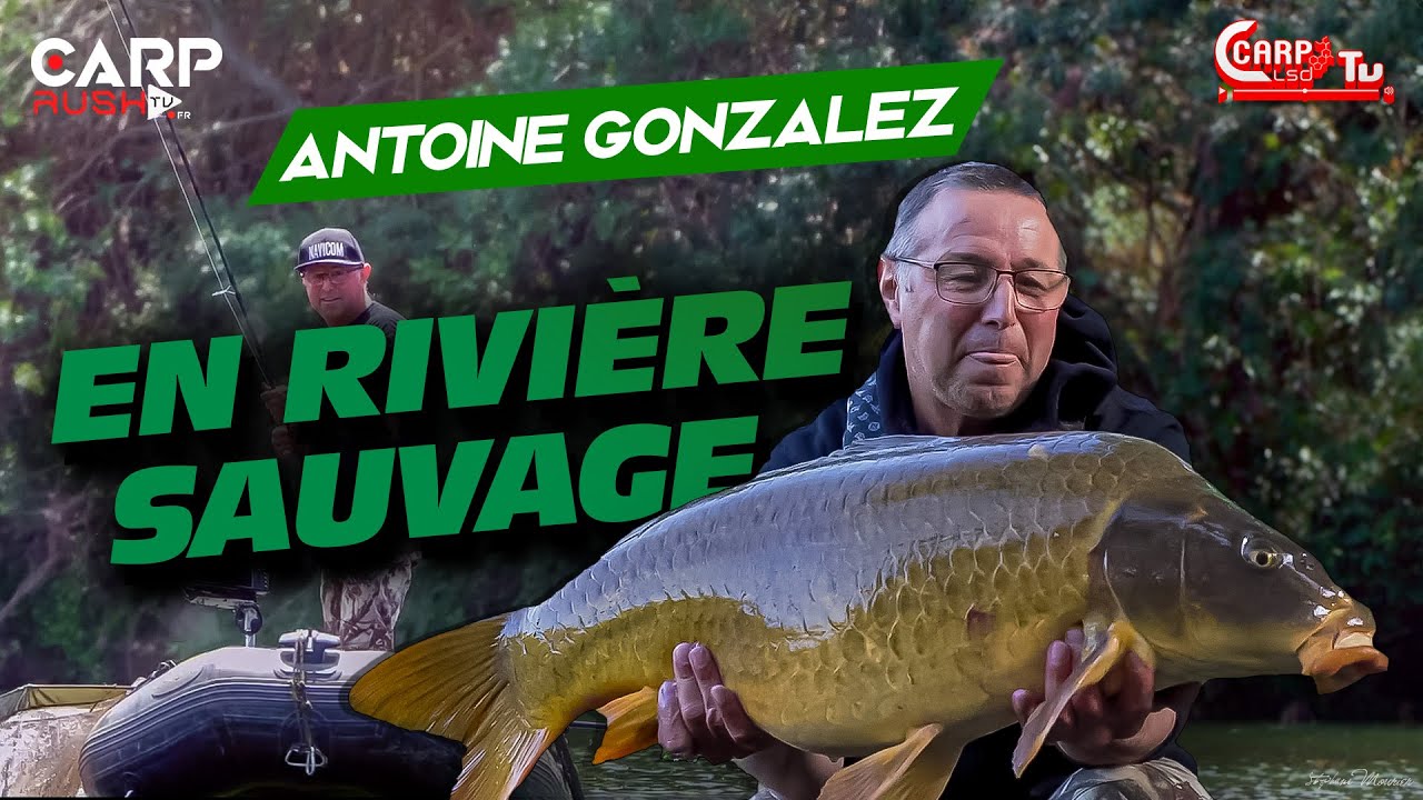 CARP RUSH TV | En  Rivière Sauvage avec Antoine Gonzalez | Pêche de la carpe