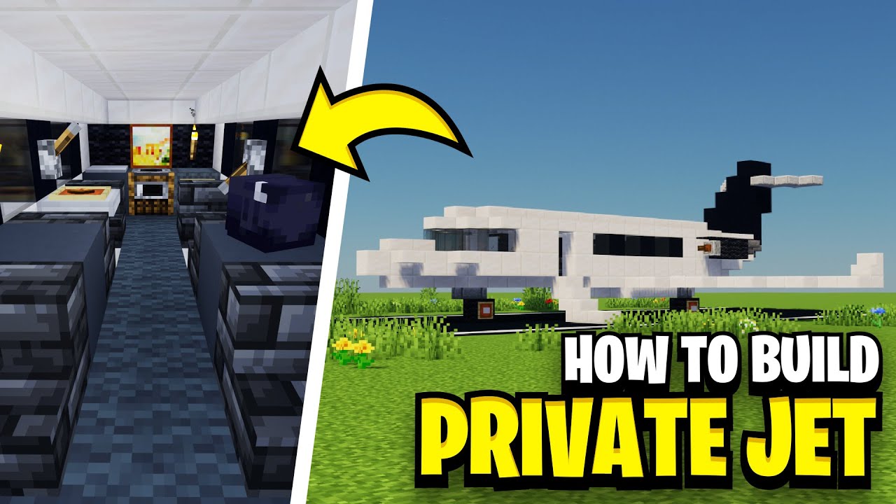 How To Build A PRIVATE JET In Minecraft!