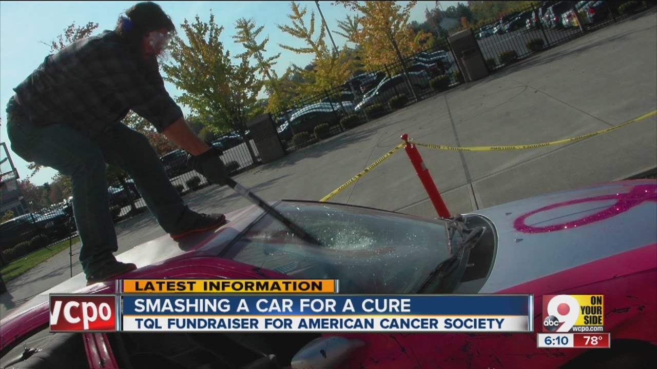 Smashing a car for a cure helps American Cancer Society