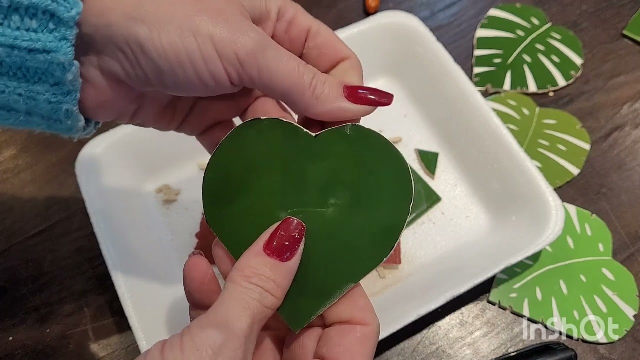 Como fazer a folha costela de Adão no azulejo? How to cut Adam's rib on ceramic tile? 🍃