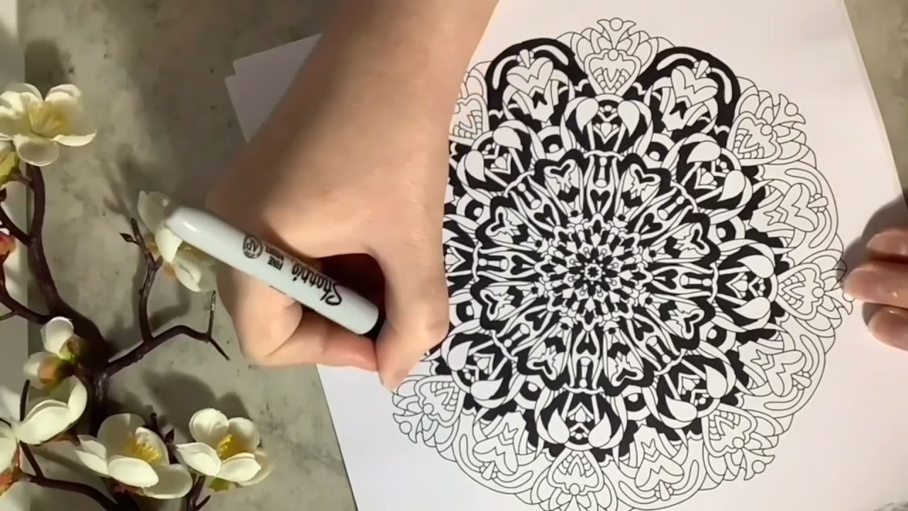 Angie Grace Reflect mandala colouring book speed colour