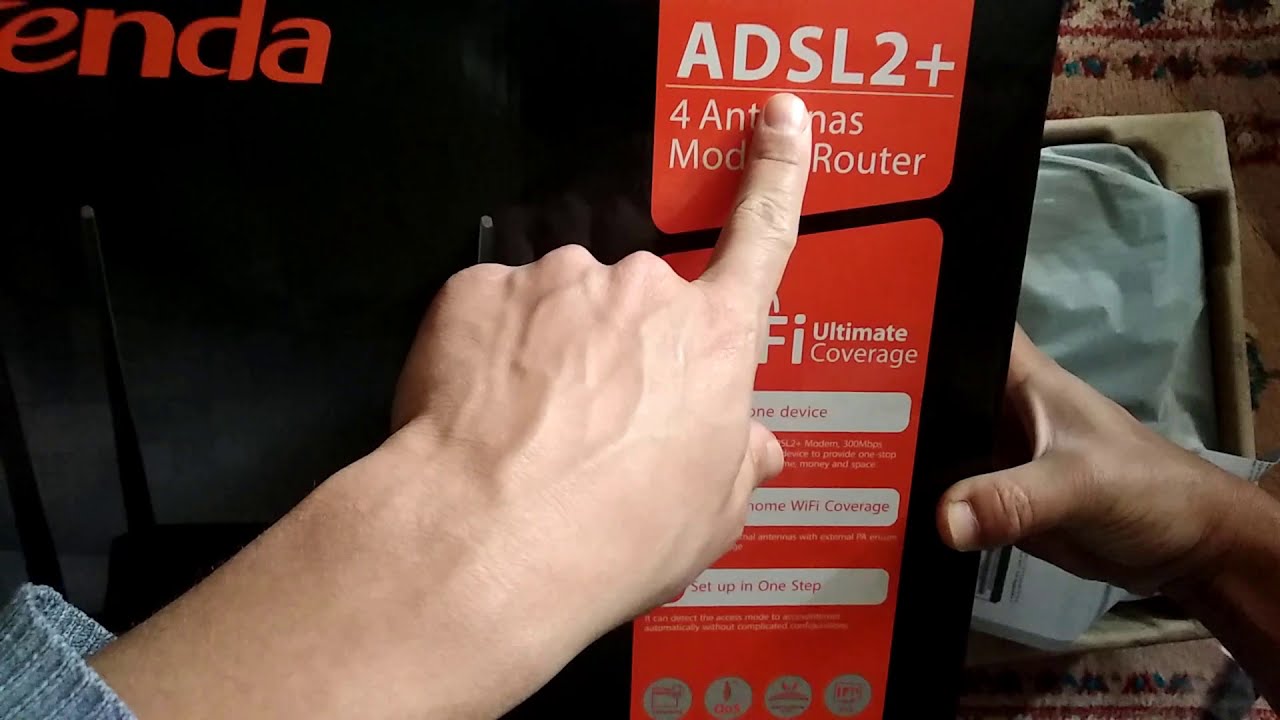 شرح تهيئة تيندا راوتر Tenda D305 4 Antennas Wireless N300
