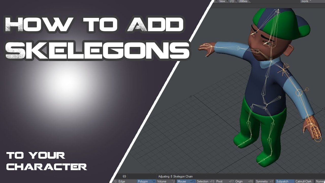 Adding Skelegons in Lightwave 3D Tutorial