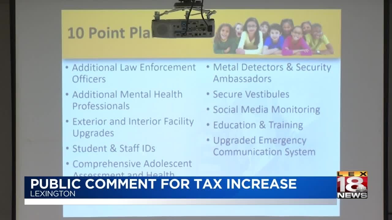 Public Comment For Tax Increase