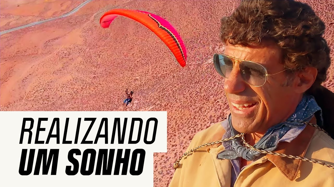 Sylvestre Campe voa de parapente pela primeira vez na vida | No Deserto Com Meu Pai | Canal OFF