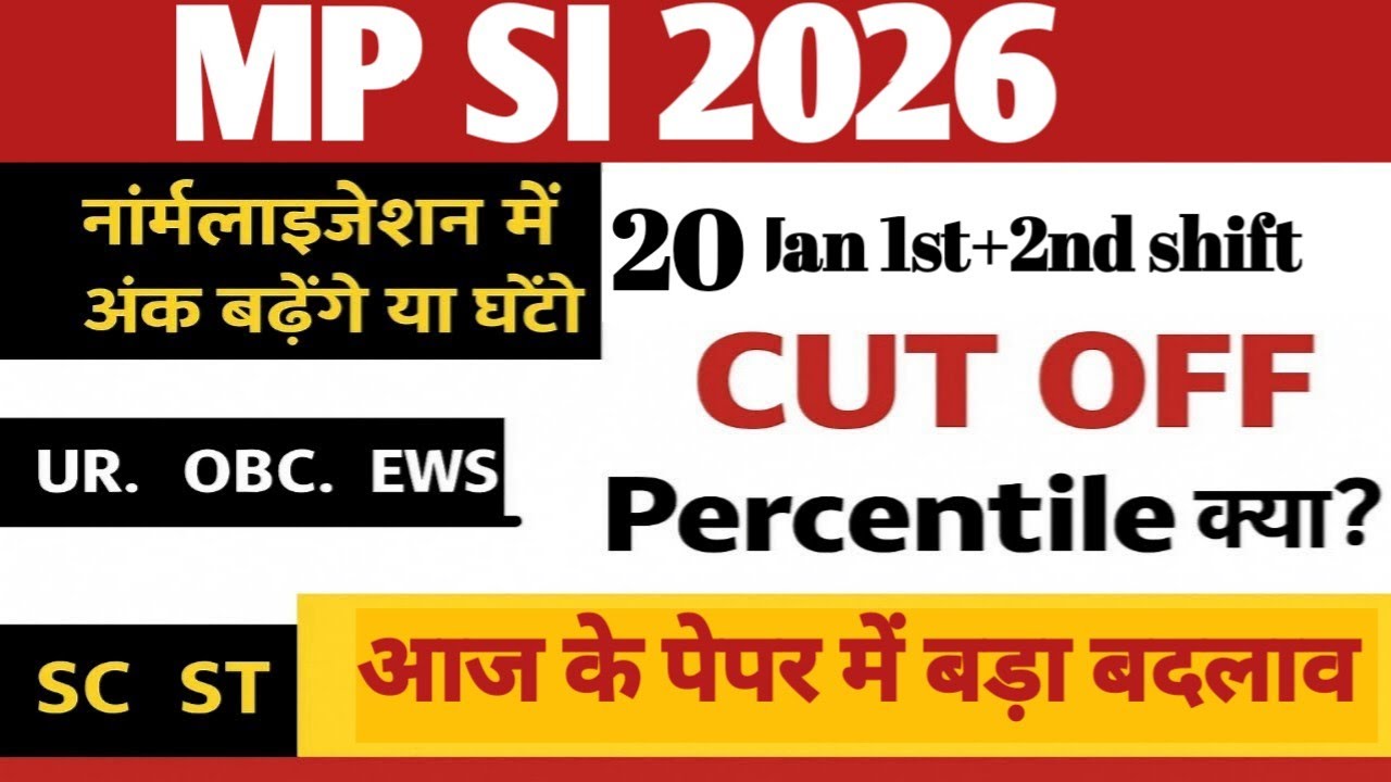 20 January 2026 Mp si cut off / mp si expected cut off 2026