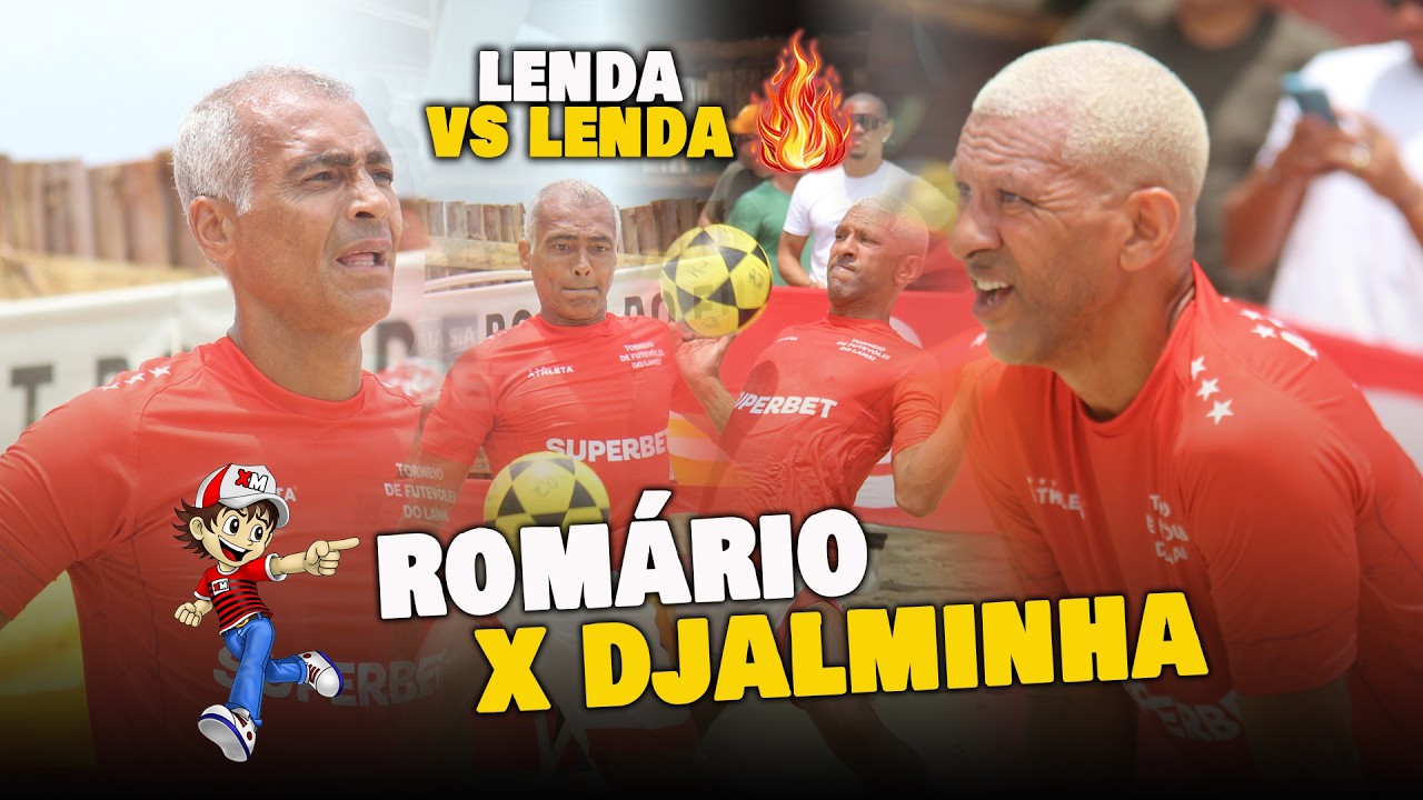 Quando Romário Enfrentou Djalminha na Areia… 🔥😳 #romário #djalminha  #futevolei