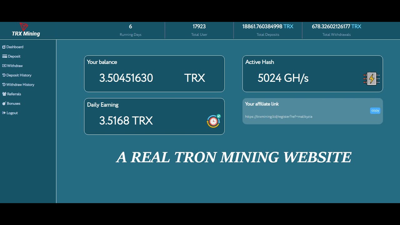 Tron Mining Review - Is it worth it? A Real site for TRX mining
