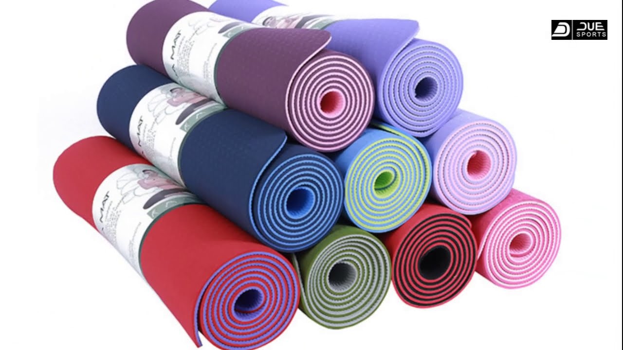 Yoga mat TPE two-color 8MM yoga studio dedicated beginning version factory custom belt bag low price