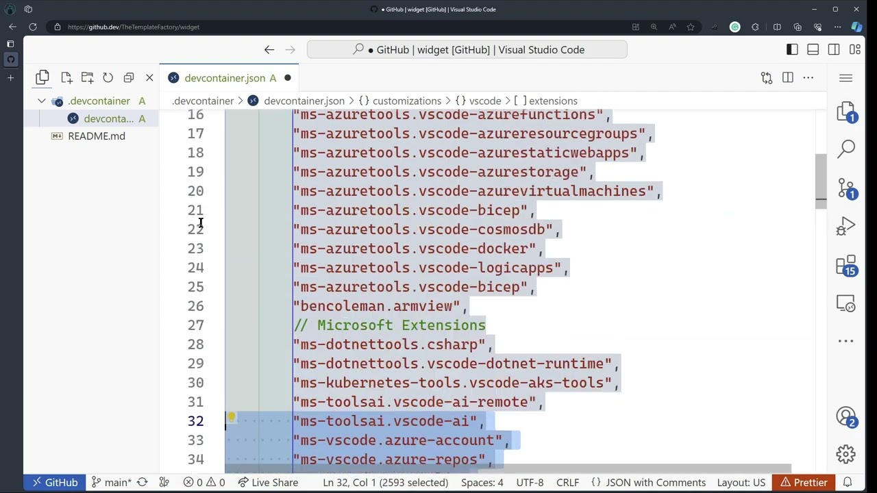 Creating A GitHub Code space (Walkthrough - Unedited)