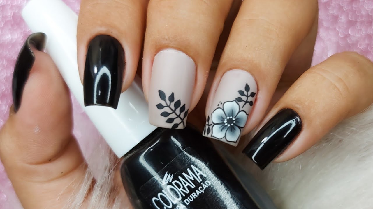 decoração para unhas curtas - flor carga dupla - passo a passo