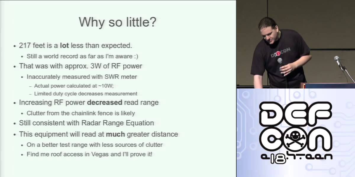 DEF CON 18 - Chris Paget - Extreme-Range RFID Tracking