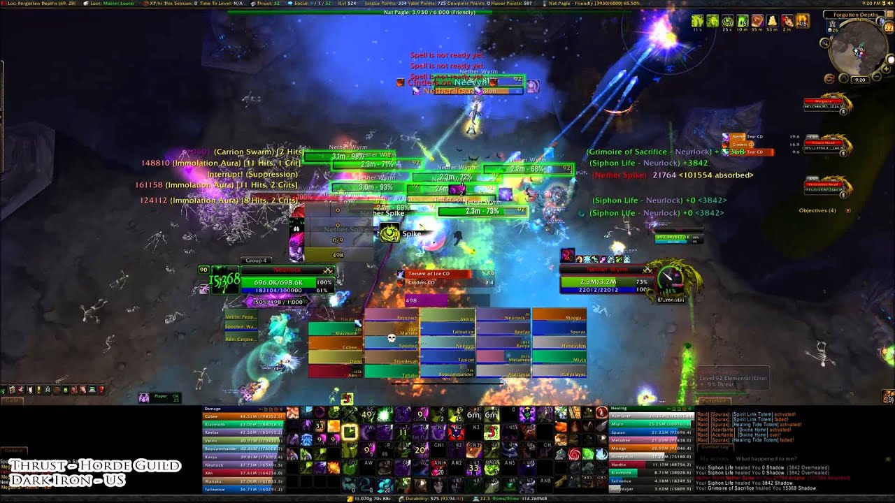 Thrust vs Megaera - 25man Heroic - Server First - Warlock PoV - May 22, 2013