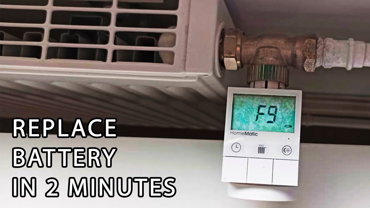 HOW TO CHANGE the battery in the HEATING THERMOSTAT in 2 minutes: ERROR F9
