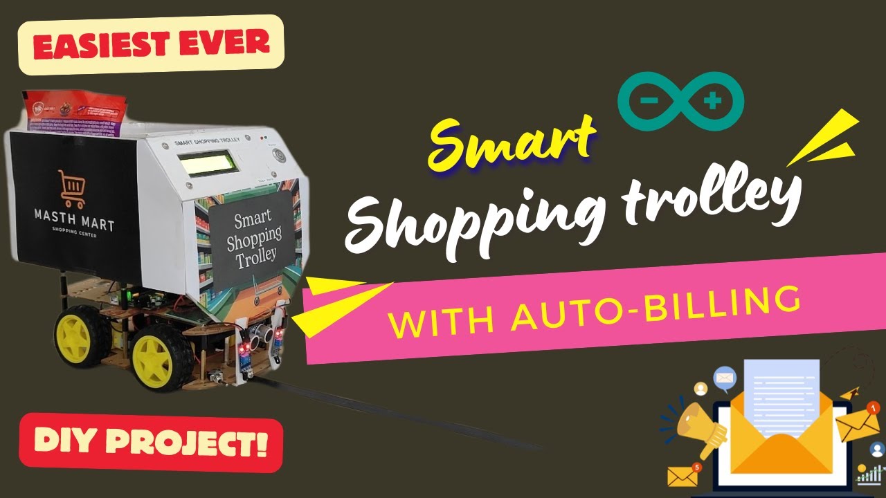 Smart Shopping Trolley with RFID, Line Following & Auto Billing