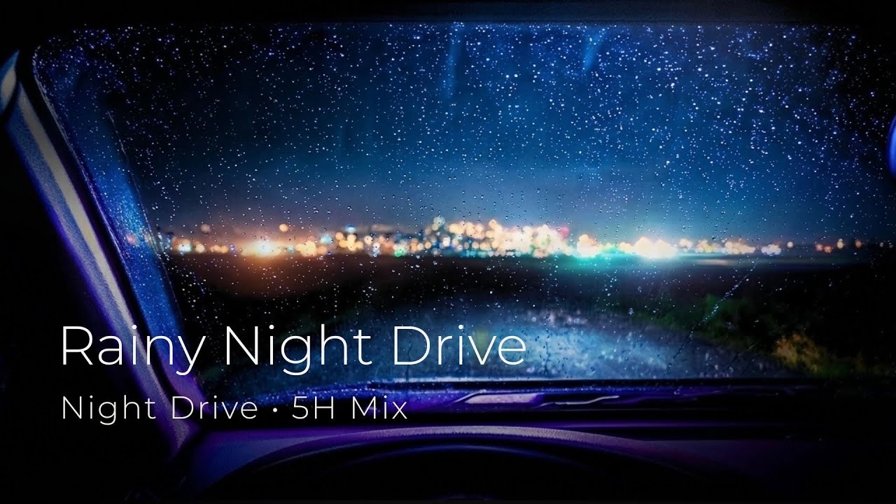 Rainy Night Drive 🌧 5 Hours Inside Car Ambience | Relaxing Rain & City Lights