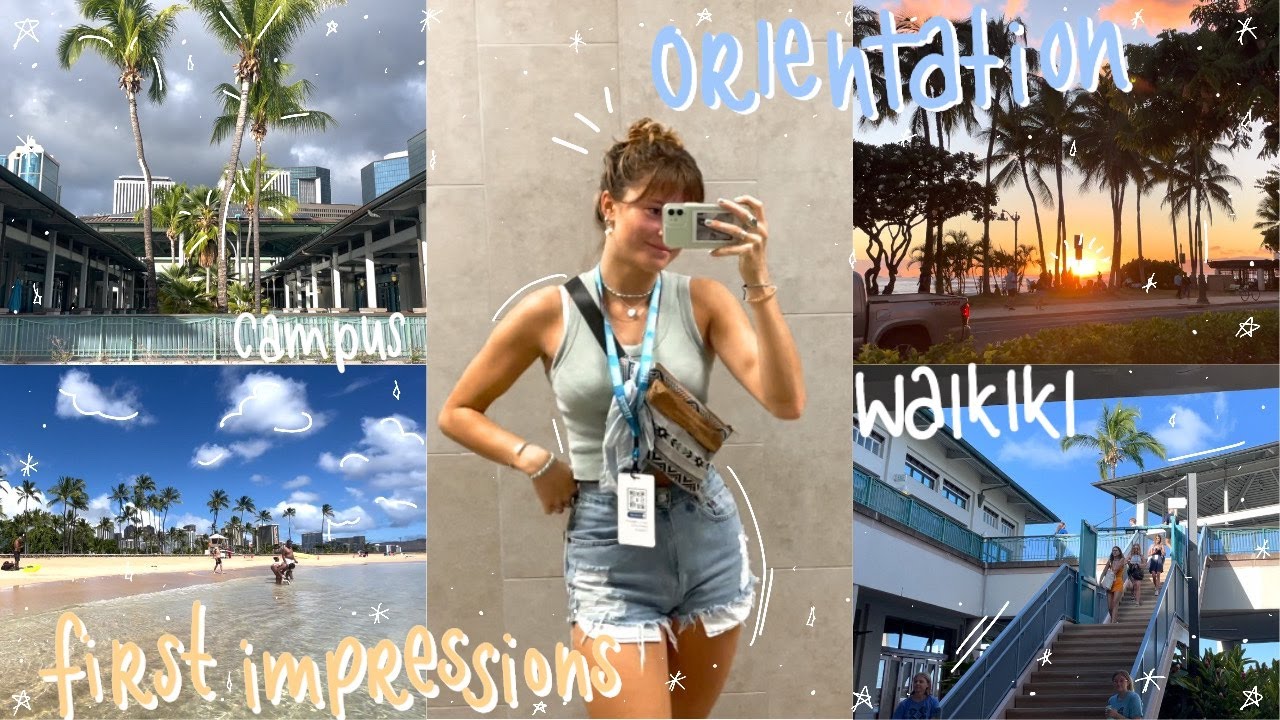 FIRST DAYS ON OAHU + ORIENTATIONS DAY AT HPU // sunsets, walks around town, hpu campus and beaches