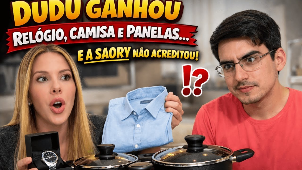 DUDU RECEBEU UM “KIT COMPLETO” (RELÓGIO, CAMISA E PANELAS) — REAÇÃO FOI ENGRAÇADA