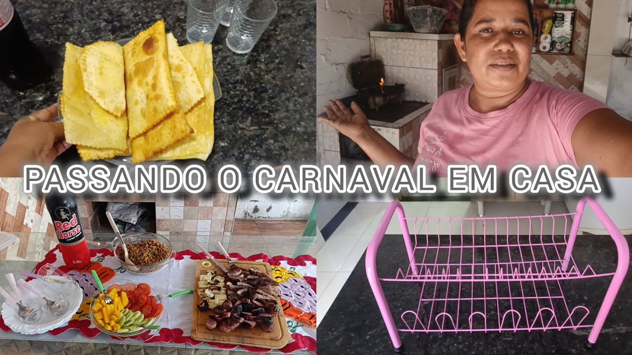 Nosso churrasco de terça feira de carnaval em casa, comprei meu escorredor de louça rosa 💓