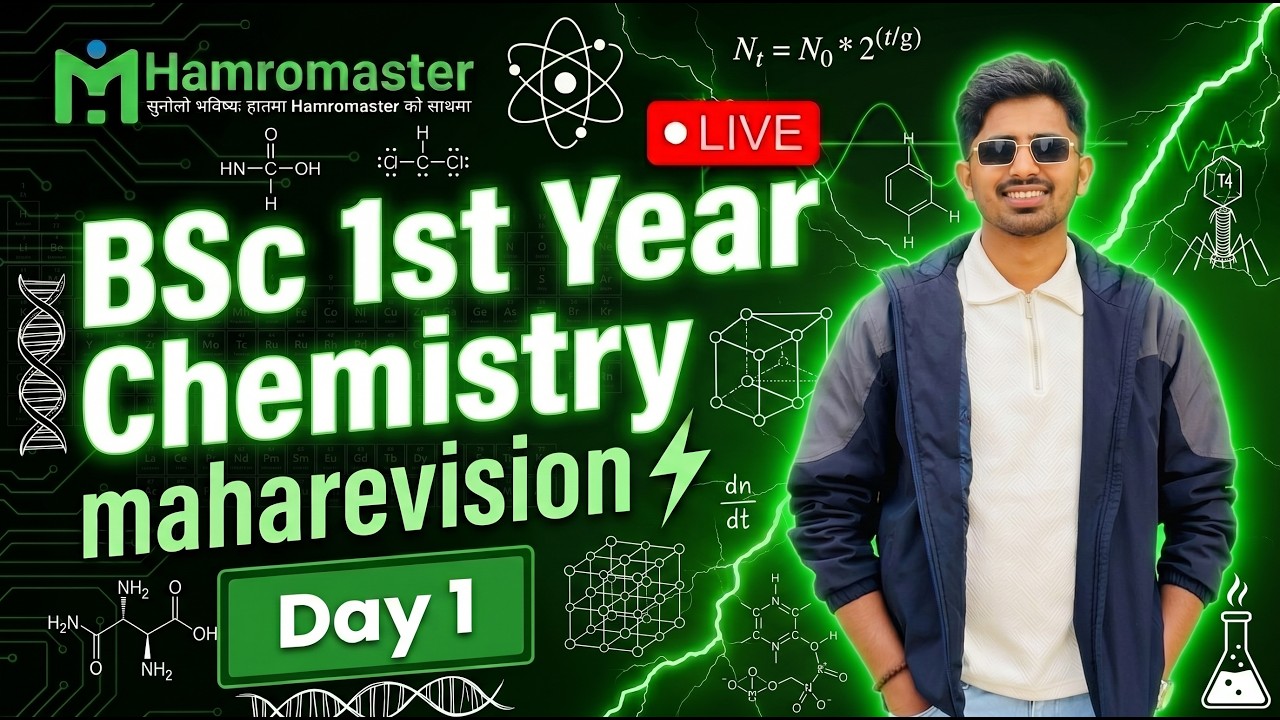 BSc 1st Year Chemistry Masterclass 🔥 | Full Revision + Important Questions