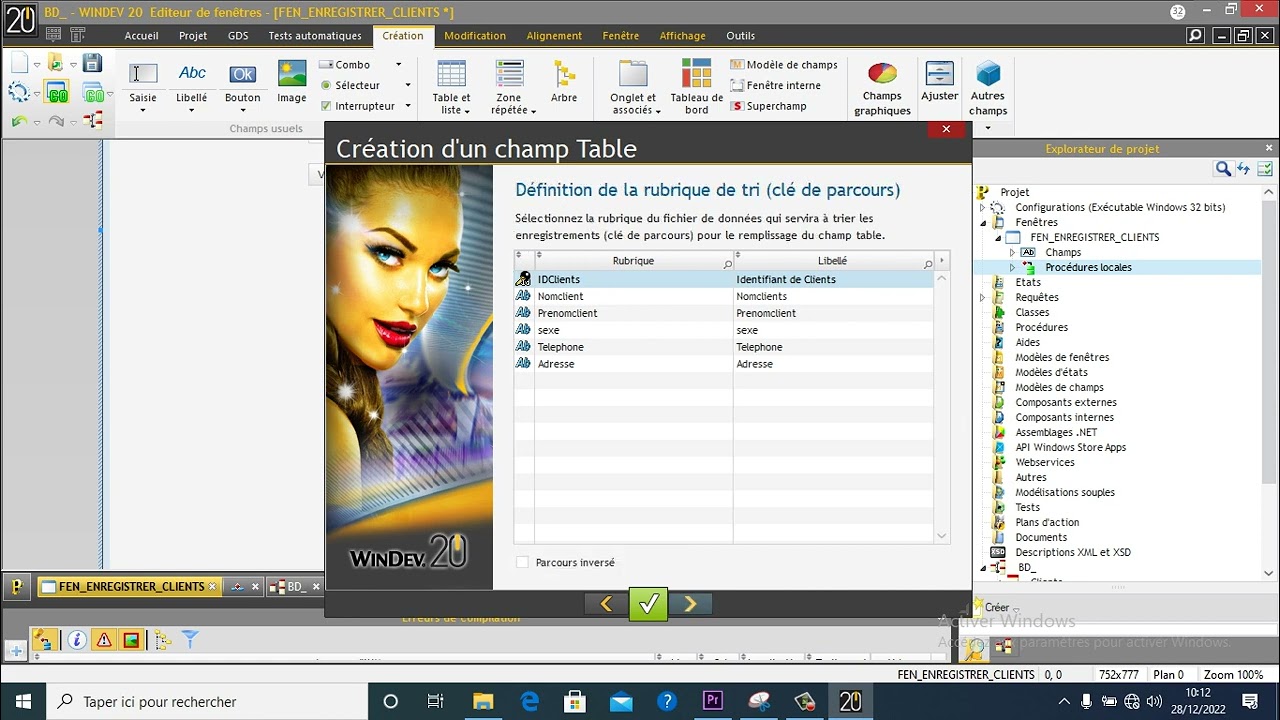 #Base de données avec WINDEV, fonction HAjoute, Hmodifie, Hsupprime #partie 5