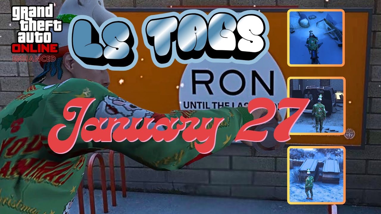 LS TAGS, SHIPWRECK & GUN VAN Locations - JANUARY 27| GTA ONLINE