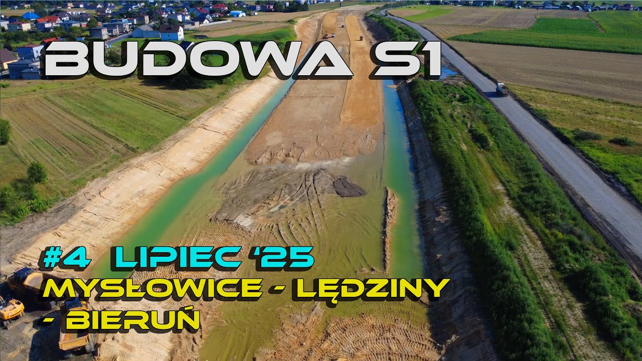 Budowa drogi S1 (Kosztowy-Bieruń) Postęp prac #4 Lipiec 2025