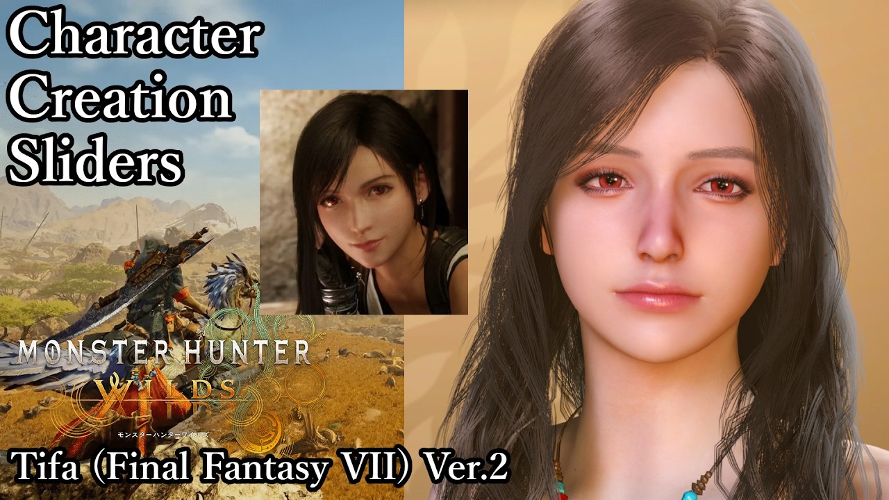 MONSTER HUNTER WILDS Character Creation - Tifa (Final Fantasy VII) Ver.2