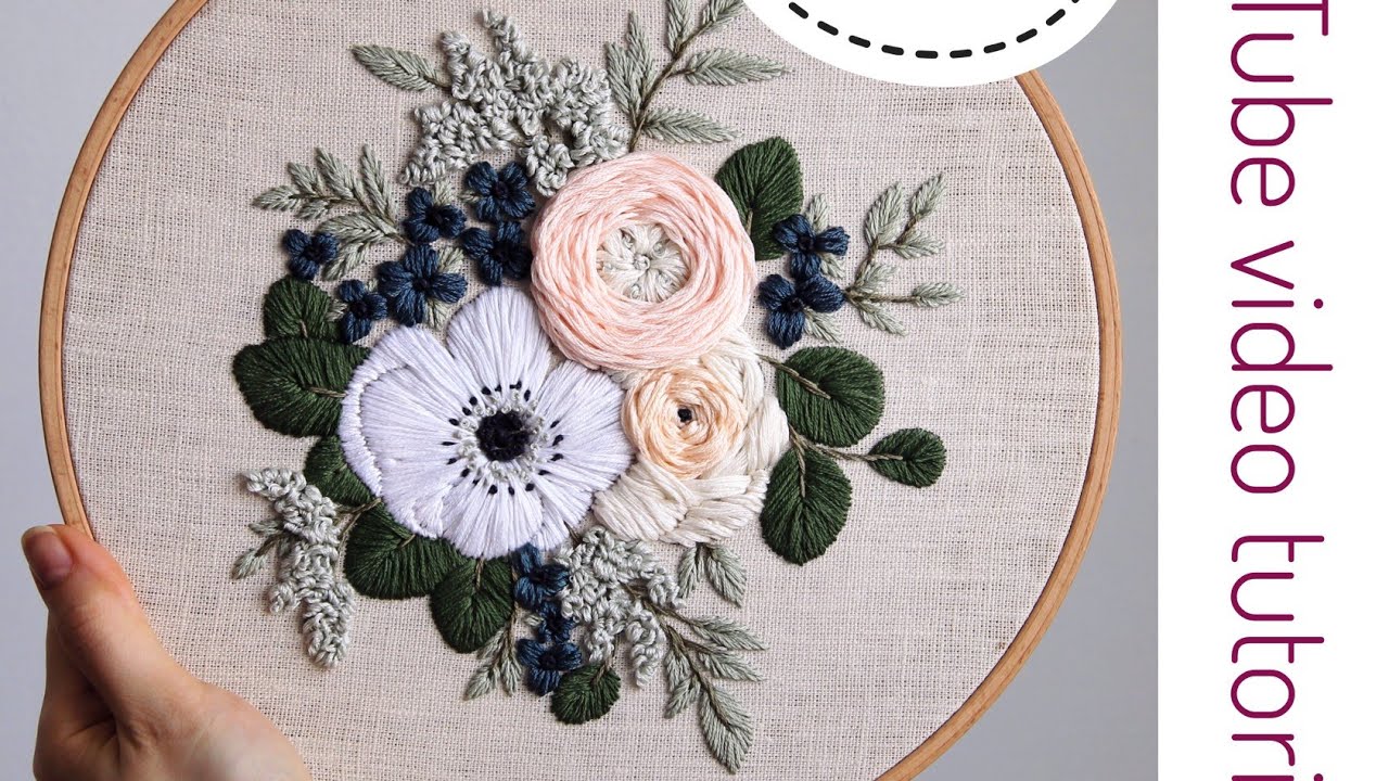 Anemone and Ranunculus bouquet. Level: intermediate