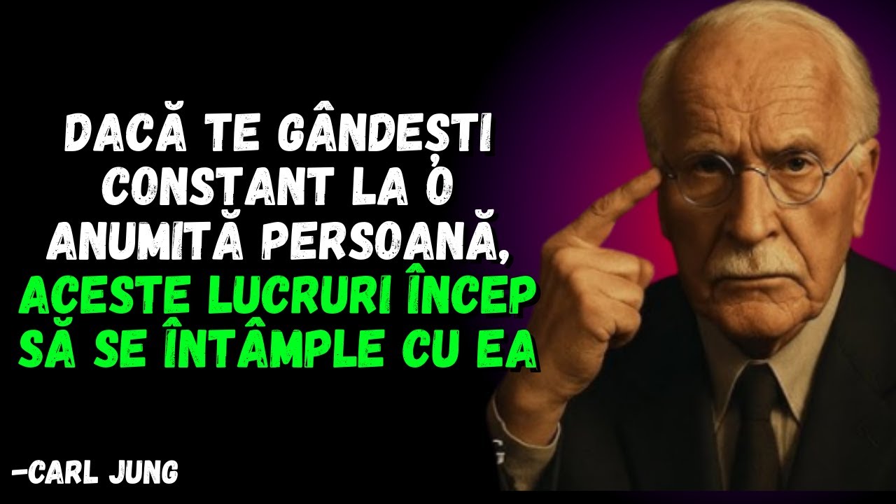 Dacă te gândești constant la o anumită persoană,aceste lucruri încep să se întâmple cu ea— Carl Jung