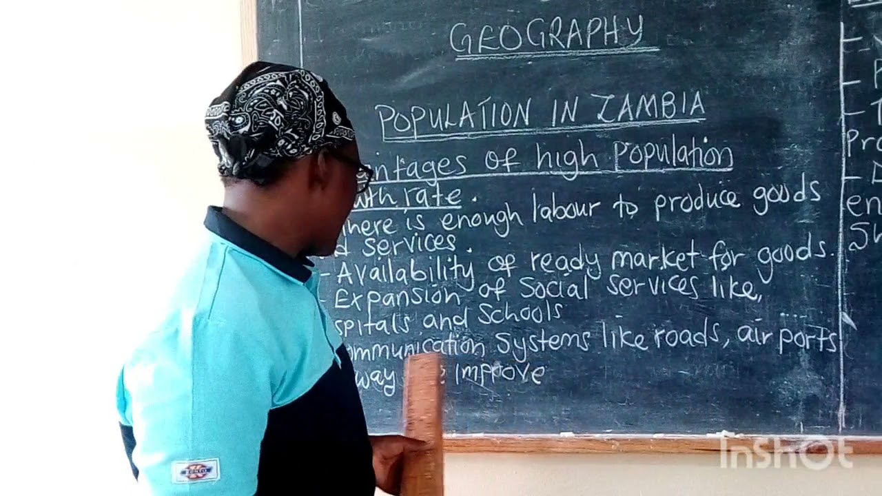 Geography Grade 9 lesson on Population in Zambia.
