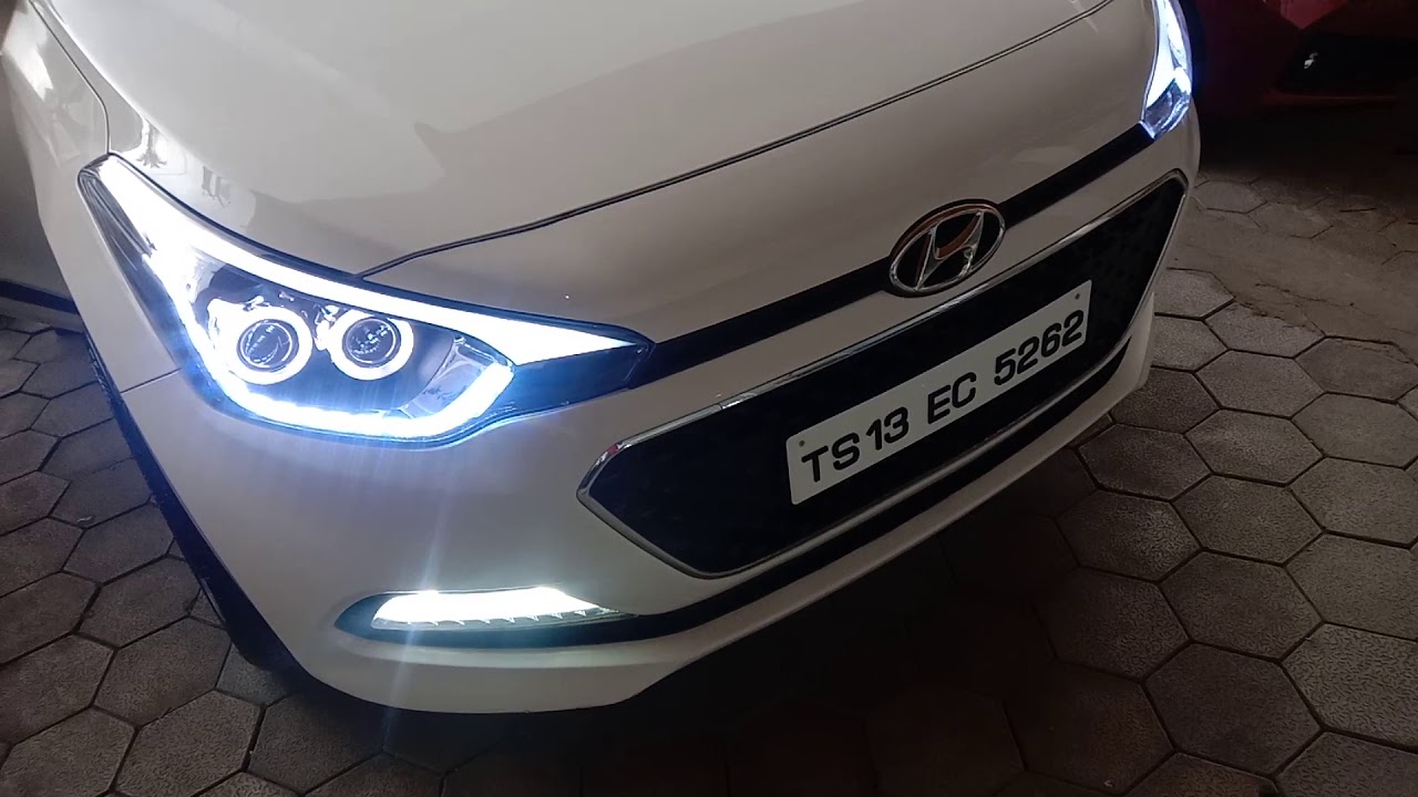 I20 head light with hid drl and projector
