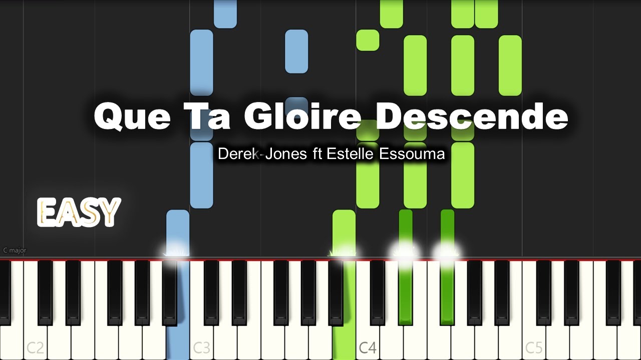 Derek Jones - Que Ta Gloire Descende | EASY PIANO TUTORIAL BY Extreme Midi