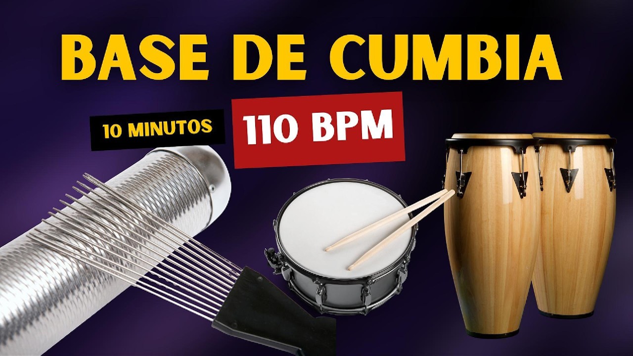 BASE DE CUMBIA 110 BPM para improvisar / Pista de cumbia solamente
