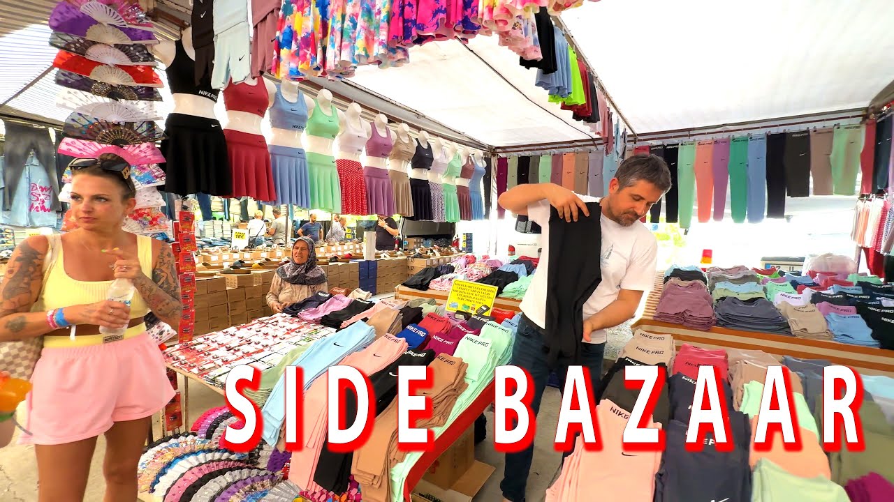SIDE BAZAAR 4K. Side Samstag markt stadt. Türkei 2025 #side #türkei #sideturkey