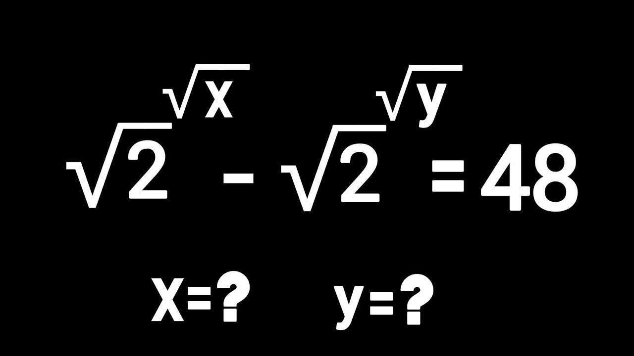 Wonderful Olympiad Math Radical Algebra Question | Find (x,y)=?