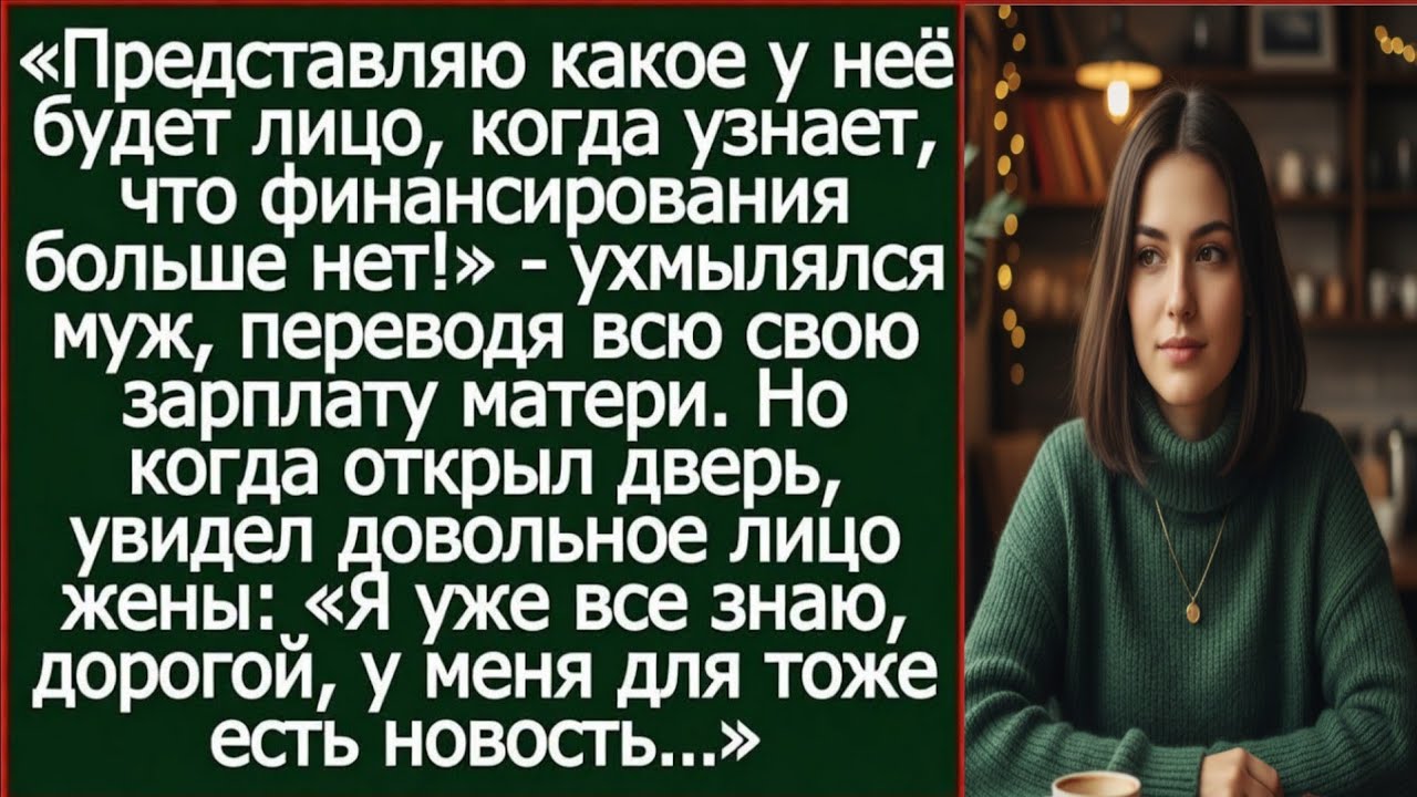 Представляю ее лицо, когда узнает, что денег больше нет! Ухмылялся муж, переводя всю зарплату матери