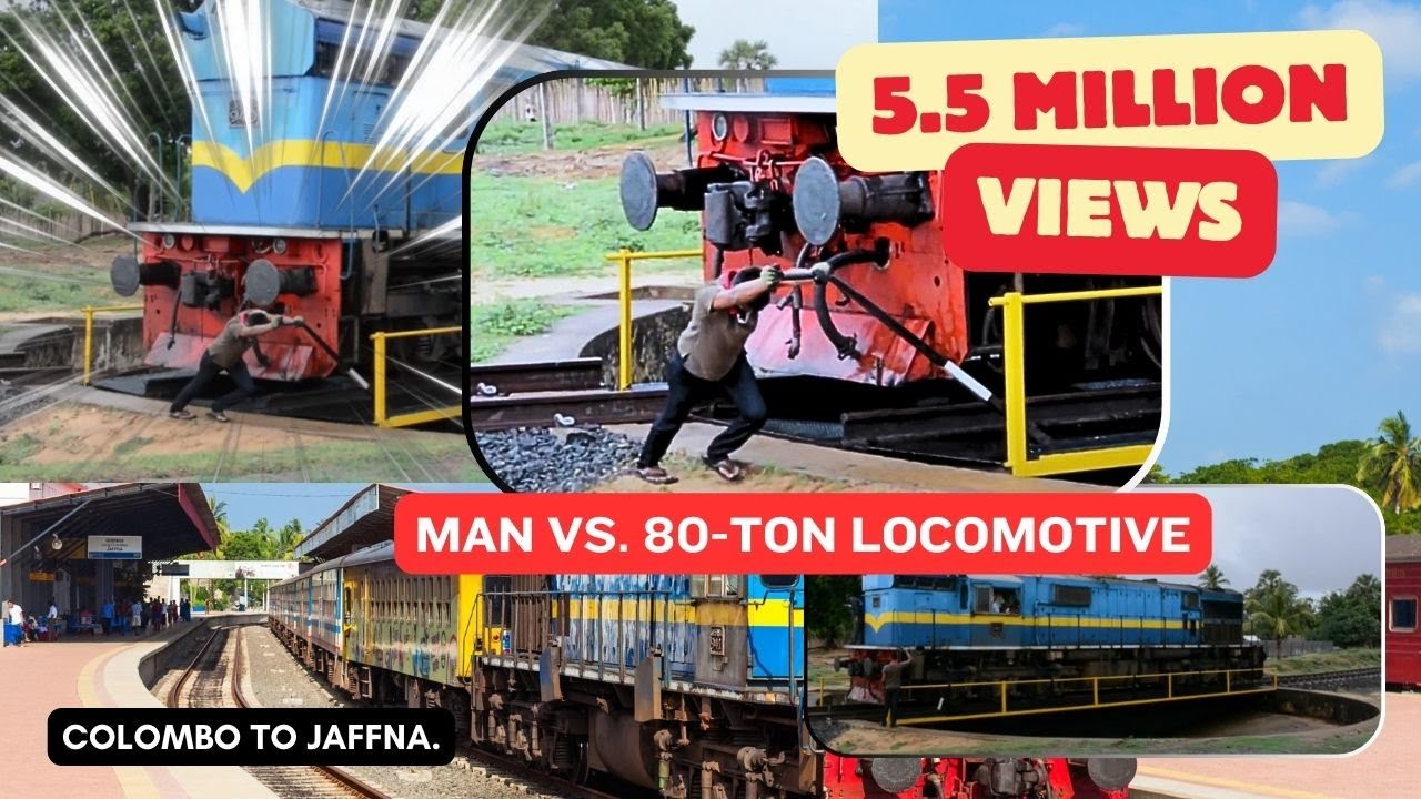 How Sri Lanka Railways Turns Trains by Hand | Pallai Station