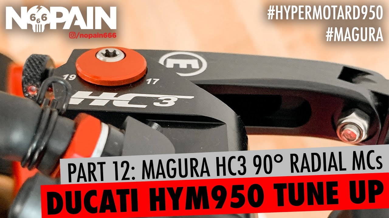 NoPain's Ducati Hypermotard 950 Tuning Workshop - Part 12 - Magura HC3 90° Radial Master Cylinders