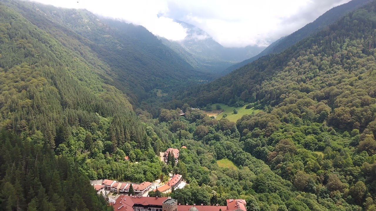 Explore Rila Monastery, Bulgaria - Aerial view - 4k