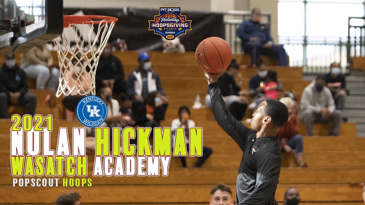Kentucky commit 2021 6'2 PG Nolan Hickman during the 2020 Holiday Hoopsgiving.