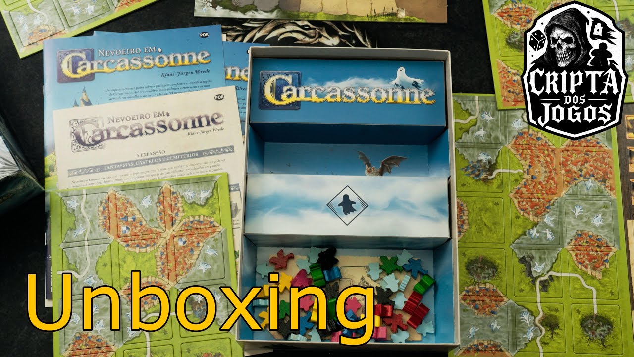 Unboxing do Nevoeiro em Carcassonne (Mists Over Carcassonne) - Edição Portuguesa da Devir