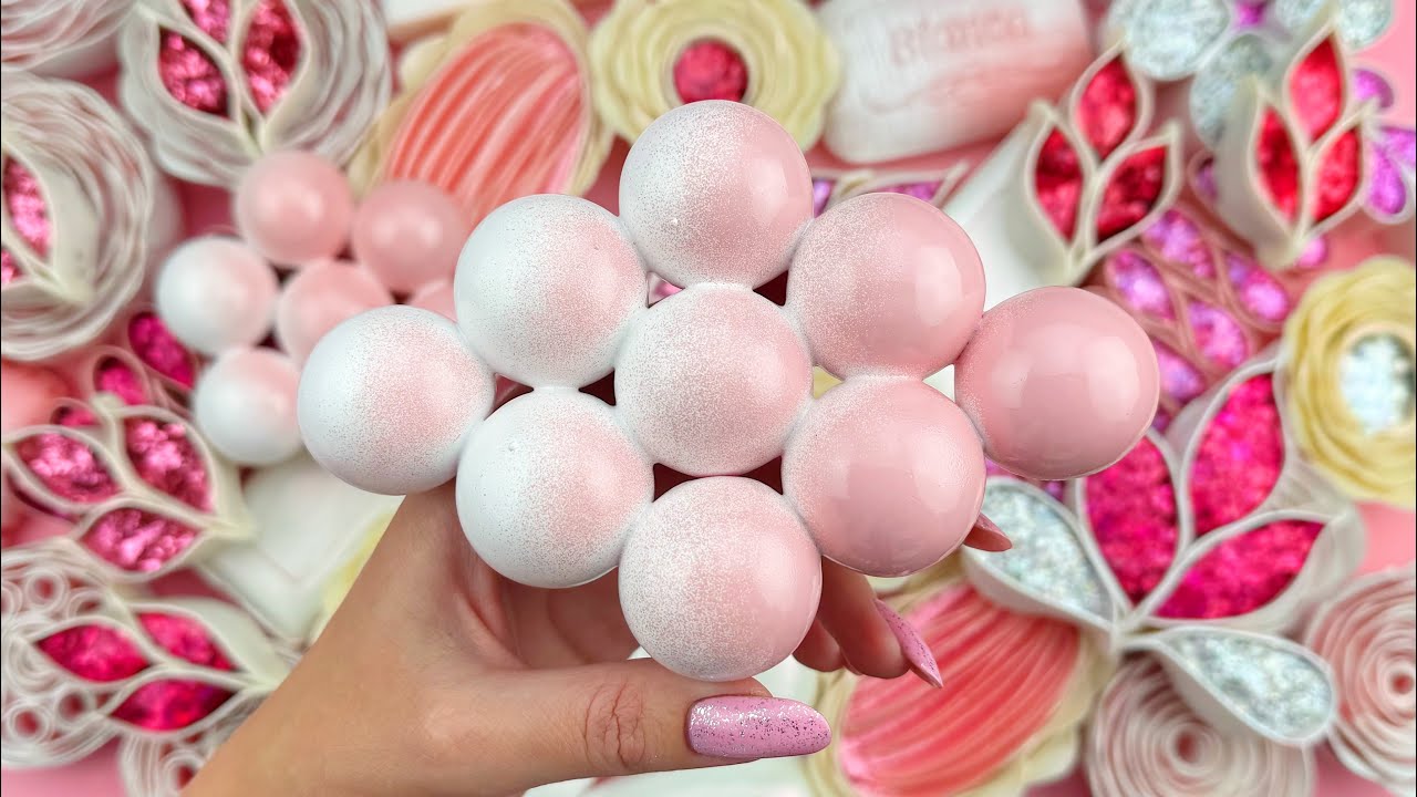 [ASMR] Soap boxes with glitter foam and starch★Crushing soap ★4K★ 비누를 부수다