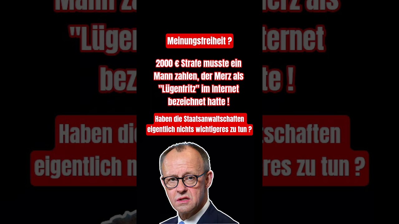 2000 &euro; Strafe wegen Merz Beleidigung #merz #meinung #meinungsfreiheit #politiker #shorts #viral #fpy