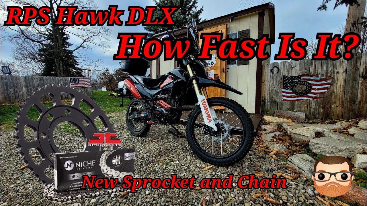 Насколько он быстрый? Обновление звёздочки и цепи HAWK DLX. #chonda #dualsport